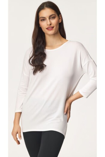 HepsitrentStore Long Sleeve White Crew Neck Knit Blouse