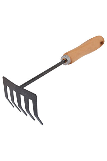 Evotools ETS Wooden Handle Mini-Rake - Mini-rake width 90 mm