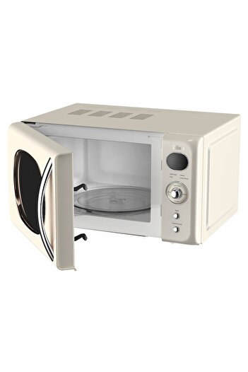 Zilan ZLN1245 RETRO Microwave Oven, 700W Power, 20L Capacity, Defrost Function, Digital Display, Tim