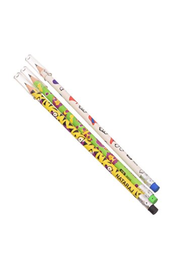 Nataraj Natraj Styles HB Eraser Pack of 3 - Styles HB Pencil RT 3P Pouch