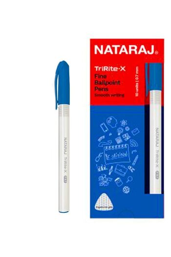 Nataraj TriRite X Pen 10P Blue 0.7mm