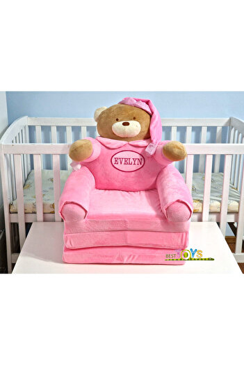OEM Extendable Plush Pink Bear Armchair with 3 Segments Personalized + Gift