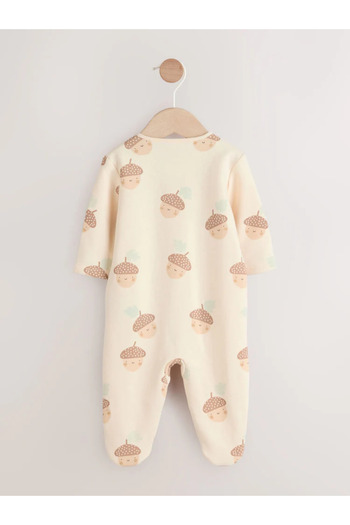 Next Baby 100% Organic Cotton Oak Palamutu Patterned Cream Fleece Sleeping Bag Alyan3420