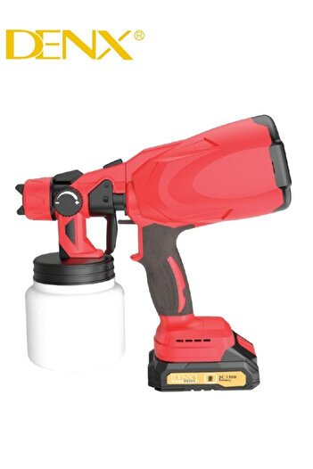 Denx Electric paint gun with detachable tank, lightweight design, easy to spray and clean