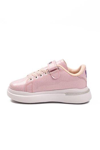 WALKWAY 2540-26K P Powder Patent Leather-Silvery Children's Sports Shoes Ruffon