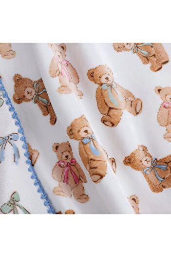 Bee Home Teddy Bear Double Faced | Single Fur Blanket