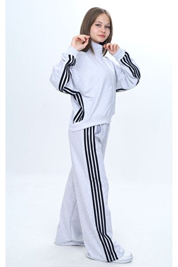 Asortix Girl's 100% Cotton Oversize Bottom & Top Long Sleeve Tracksuit Set-183