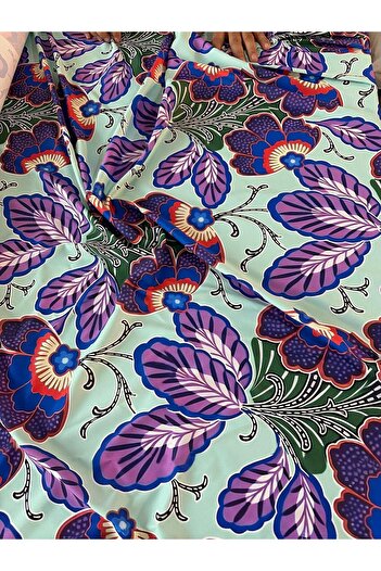 DMNSTOK En150Cm Digital Crepe Colorful Fabric for Dress, Skirt, Blouse Shirt, Flowy Shalwar Night Fabric