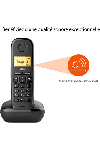 GIGASET A270 Analog/DECT telephone Black Caller ID