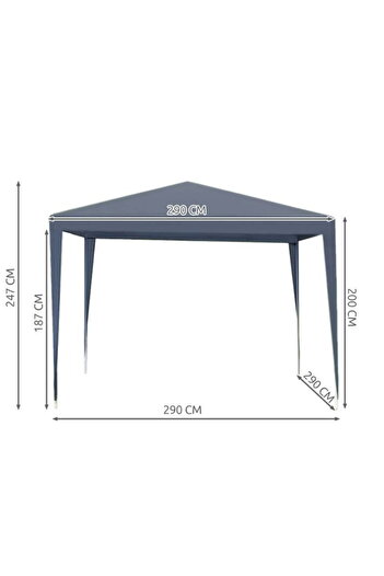 Selgot Garden Pavilion Tent, 3x3m, Blue