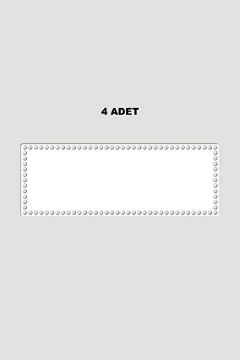 Lucena Ξύλινη Ορθογώνια Βάση Δίσκου Καλαθιού 20x30 cm 4 Τεμάχια Λευκό 3mm