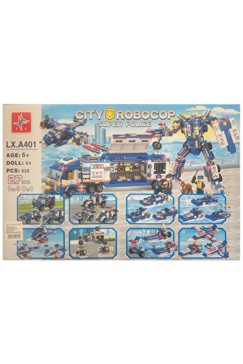 OEM City Super Police Construction Set, 27 Building Styles, 828 Pieces
