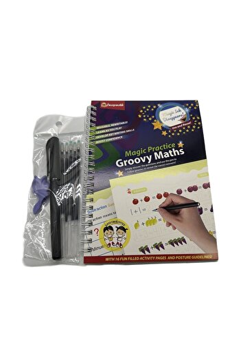 Vision XXI Caiet de lucru educațional reutilizabil - Numere, matematica, Desen, cu stilou magic și accesorii