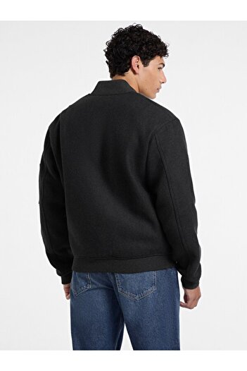 Guess Jeans Erkek Yün Karışımlı Bomber Ceket