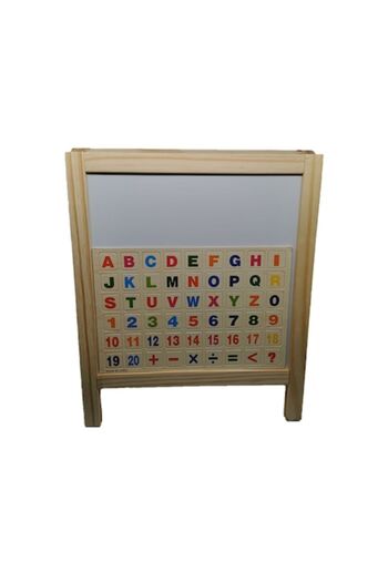 Vision 2-in-1 magnetic and chalk board, double-sided, with marker, eraser and 54 magnetic dots