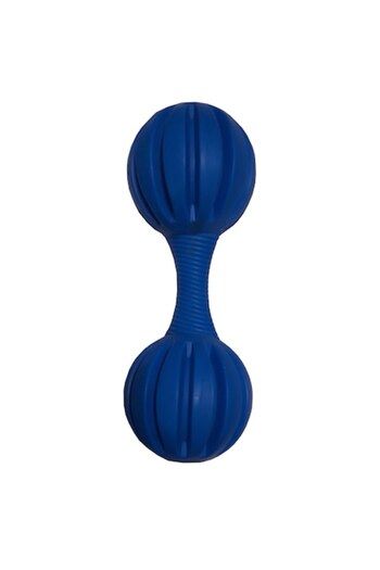 Vision XXI Ganteră din cauciuc cu clopoțel, Vision XXI, albastră, 14 cm