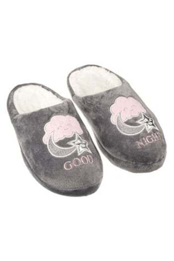 OEM Winter Slippers Gray Cloud Good Night for Women