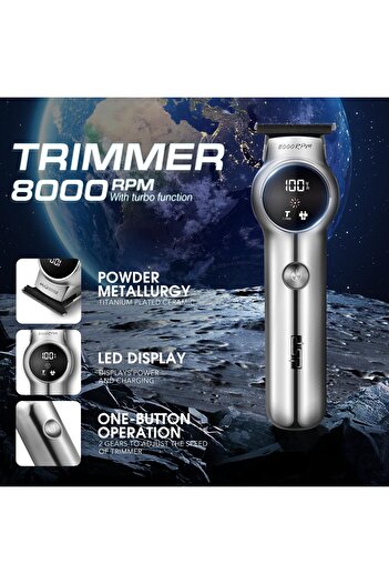 DSP Zero Gap Trimmer for Men, Hair Clippers, Turbo Speed, Cordless, USB C, 8000 RPM, Fast Charging,