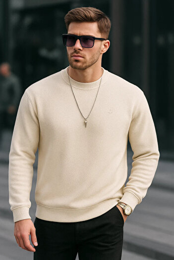 SILVANO Men's Basic Crew Neck Winter Loose 3-Piece Sweatshirt