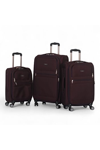 CAPATAN 3-piece canvas luggage set. The bags feature a practical design that's suitable for a variety of trips.