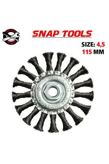SNAP TOOLS فرشاة قرص حديد مجدول صامولة ''4.5