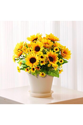 YAPAY ÇİÇEKÇİNİZ 5 Branches Artificial Sunflower Bunch