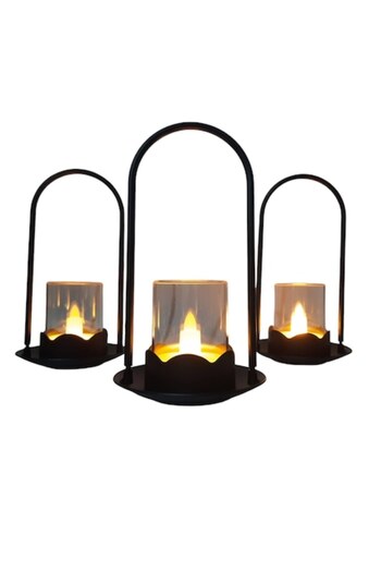 OEM Set 6 LED Candles with Stand, Batteries Included, Warm Light