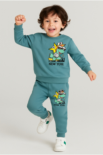 KGN GİYİM Boy's Seasonal Top and Bottom Tracksuit Set