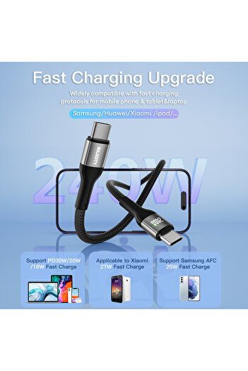 majesty USB Type-C Nylon Braided Fast Charging Cable 240W PD 3.1 for iPhone 15/16 Pro Max, iPad Mini