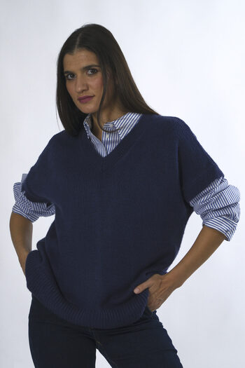 ABBRA Women's V-Neck Sweater