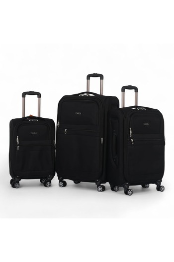 CAPATAN 3-piece canvas luggage set. The bags feature a practical design that's suitable for a variety of trips.