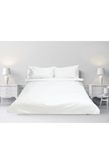 OEM 4-piece Bedding Set, Satin Cotton RANFORCE, White, for 200x200 cm Bed