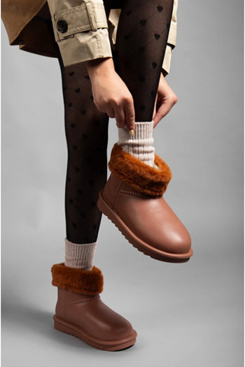 SHOUGO Women's Waterproof Daily Comfortable and Fur-Lined Boots