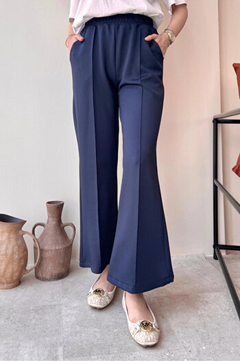MODA AKGÜN Çimali Scuba Wide-Leg Pants