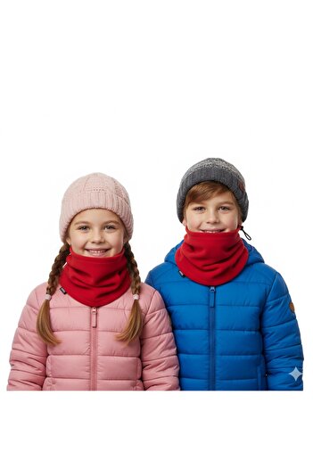 Katmirra Girls & Boys Thermal Winter Fleece Neck Collar Beanie