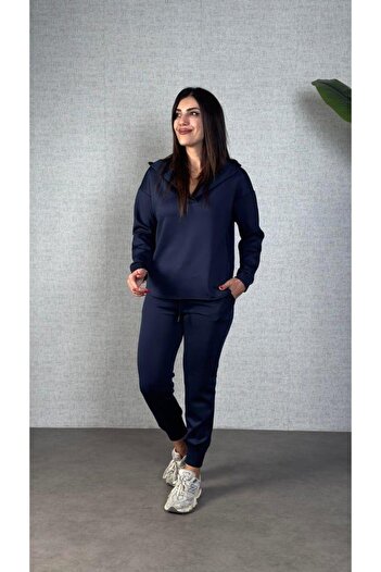 Aymood Women's long sleeve hooded two-piece set