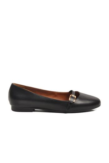 AYAKMOD 312456 Z Black Leather Women's Ballerinas