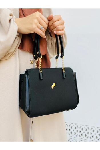 Çanta Trend Miami Polo Clup Women's Bag with 5-Eye Chain Hand Strap Detail and Shoulder Strap