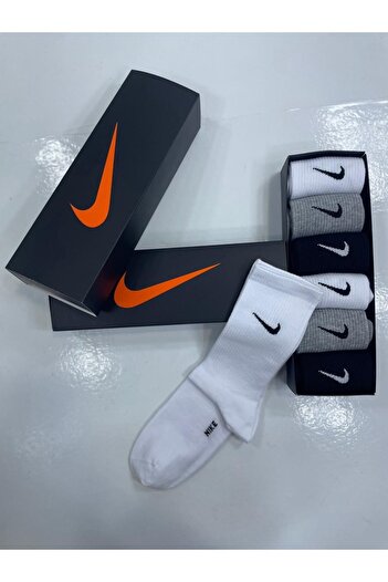 Nike Sports Socks Performance Cushion, 5 Pairs, White, Size 36-43