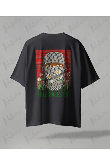 Nulivez Palestine Design Back Printed High Quality Compact Unisex Oversize T-Shirt