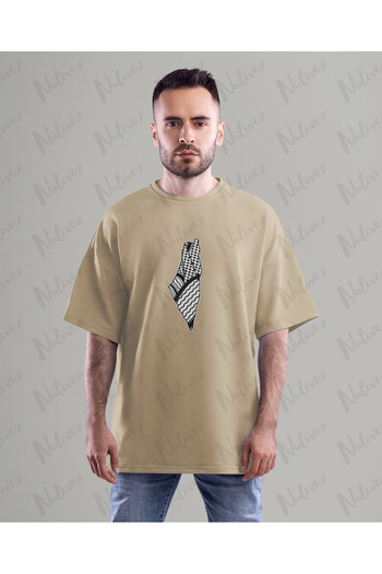 Nulivez Palestine Design Back Printed High Quality Compact Unisex Oversize T-Shirt