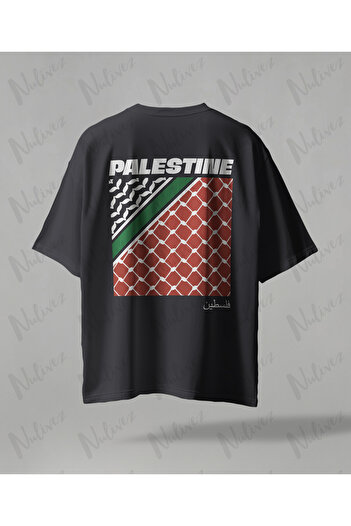 Nulivez Palestine Design Back Printed High Quality Compact Unisex Oversize T-Shirt