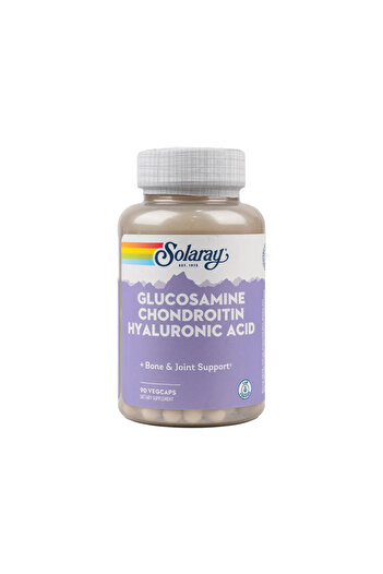 Solaray Glucosamine Chondroitin with Hyaluronic Acid - 90 Vegan Capsules