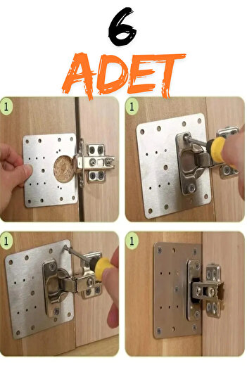 Rabelix Online Marketing Cabinet Door Stone Hinge Repair Sheet Practical Repair Kit 10X9.5 cm Slot Plate