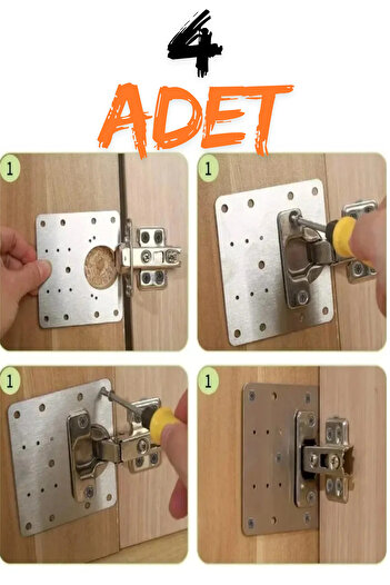 Rabelix Online Marketing Cabinet Door Stone Hinge Repair Sheet Practical Repair Kit 10X9.5 cm Slot Plate