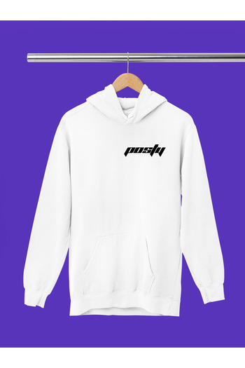 MAGORS Post Malone Printed Cotton Long Sleeve Ribbed 3-Ply Hooded Sweatshirt