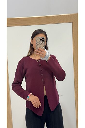 MA ananas Beli Belirgin Knitwear Cardigan