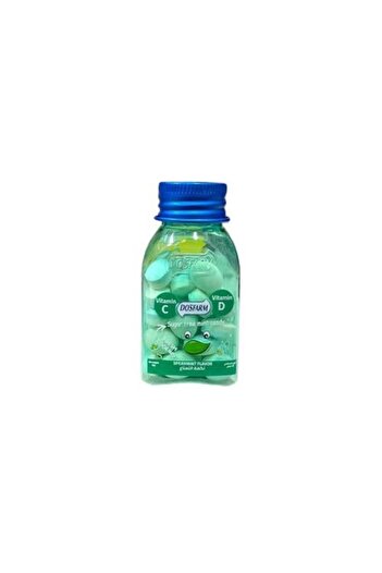DOSFARM Vitamin C and D Sugar-Free Mint Candy - 32 Pieces