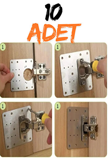 Rabelix Online Marketing Cabinet Door Stone Hinge Repair Sheet Practical Repair Kit 10X9.5 cm Slot Plate