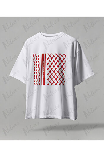 Nulivez Palestine Design Printed High Quality Compact Unisex Oversize T-Shirt